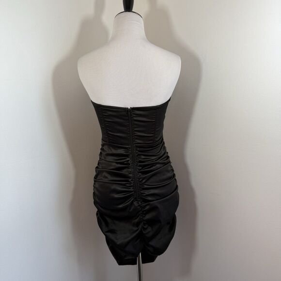 Windsor Dress Black Ruched Corset Boning S Whimsical Goth Grunge Halloween - Picture 5 of 9